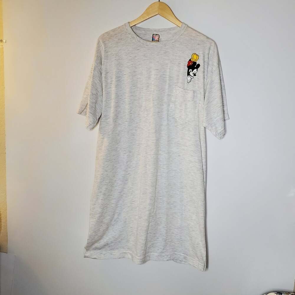 Mickey Unlimited Vintage Long Grey night Shirt Size OSFM Great condition